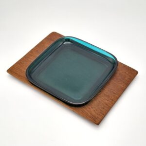 Nuutajärvi Kaj Franck neliölautanen teak-alusta